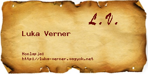 Luka Verner névjegykártya